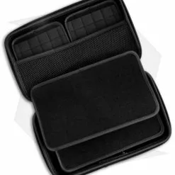 BRS Vault Secure Locking Knife Case - Carbon Fiber -American Made Knives Sales Store BRS Vault Secure Knife Case CF BHQ 121937 jr open 2