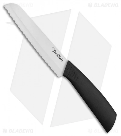 Benchmark Ceramic Bread Knife Black Polymer (11" White Full Serr) 1 Benchmark Ceramic Bread Knife Black Polymer (11" White Full Serr)
