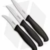 Benchmark Ceramic Paring 3-Piece Set Black Rubber