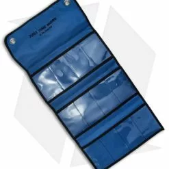 Blade HQ Knife Roll Nylon Carry Case - Blue -American Made Knives Sales Store Blade HQ Knife Roll Nylon Carry Case Blue BHQ 80225 er side 2