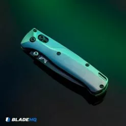 Flytanium Custom Crossfade Titanium Scales For Benchmade Bugout - Bead Blast -American Made Knives Sales Store Crossfade