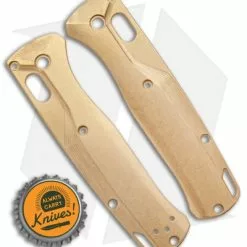 Flytanium Custom Crossfade Brass Scales For Benchmade Bugout - Stonewash -American Made Knives Sales Store Crossfade Bugout Scales Brass SW BHQ 124118 jr bottlecap