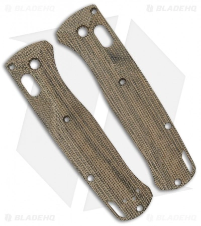 Flytanium Custom Crossfade Micarta Scales For Benchmade Bugout - Green Canvas 1 Flytanium Custom Crossfade Micarta Scales For Benchmade Bugout - Green Canvas