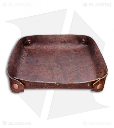 Fire Hall Knife & Leather Antiqued Leather Large Valet Tray 2 Fire Hall Knife & Leather Antiqued Leather Large Valet Tray - Image 2