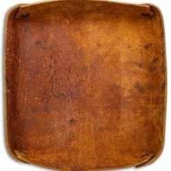 Fire Hall Knife & Leather Dark Tan Leather Valet Tray