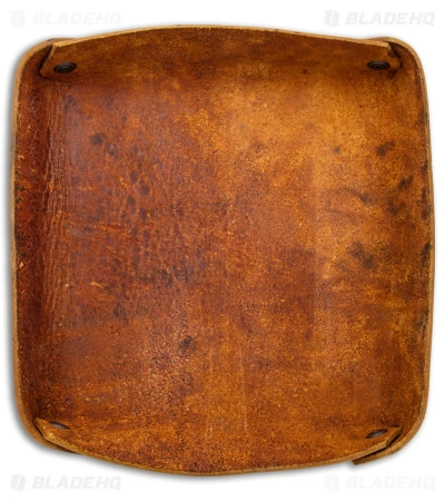 Fire Hall Knife & Leather Dark Tan Leather Valet Tray 1 Fire Hall Knife & Leather Dark Tan Leather Valet Tray