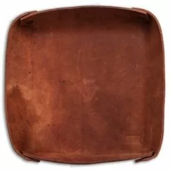 Fire Hall Knife & Leather Light Tan Leather Valet Tray