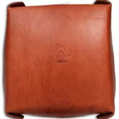 Fire Hall Knife & Leather Light Tan Leather Valet Tray -American Made Knives Sales Store Fire Hall Knife Leather Light Brown Leather Valet Tray BHQ 79306 er back