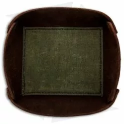 Fire Hall Knife & Leather Small Valet Tray With Canvas