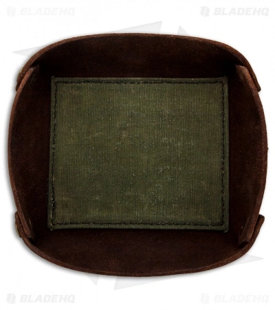 Fire Hall Knife & Leather Small Valet Tray With Canvas 1 Fire Hall Knife & Leather Small Valet Tray With Canvas