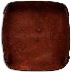 Fire Hall Knife & Leather Valet Tray W/ Antique Dye