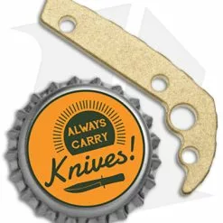 Flytanium Custom Brass Back Spacer For Demko AD20.5 Knife (Stonewash) -American Made Knives Sales Store Flytanium Brass Back Spacer for Demko AD 20.5 SW BHQ 176636 jr bottlecap