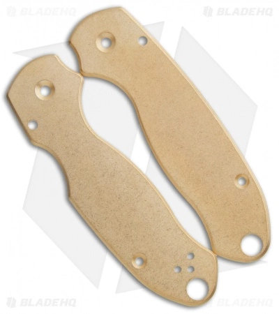 Flytanium Custom Classic Brass Scales For Spyderco Para 3 Knife 1 Flytanium Custom Classic Brass Scales For Spyderco Para 3 Knife