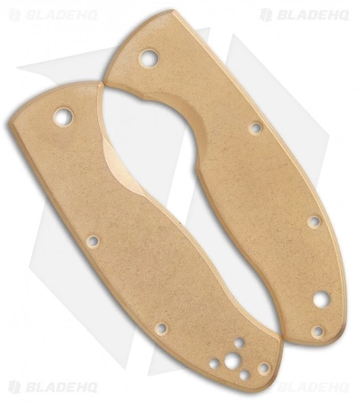 Flytanium Brass Scales For Spyderco Tenacious Knife 1 Flytanium Brass Scales For Spyderco Tenacious Knife