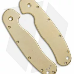 Flytanium Custom Brass Scales For Ontario Rat 1 Knife - Antique SW