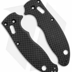 Flytanium Custom Carbon Fiber Scales For Spyderco Manix 2 - Black