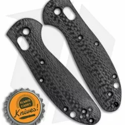 Flytanium Custom Carbon Fiber Scales For Benchmade Mini Griptilian - Black -American Made Knives Sales Store Flytanium CF Mini Griptilian Scales BHQ 93938 jr bottlecap