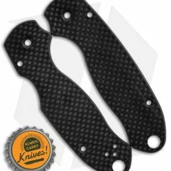 Flytanium Custom Classic Carbon Fiber Scales For Spyderco Para 3 Knife -American Made Knives Sales Store Flytanium CF Scales Spyderco Paramilitary 3 BHQ 89841 jr bottlecap