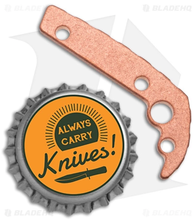 Flytanium Custom Brass Back Spacer For Demko AD20.5 Knife (Stonewash) 3 Flytanium Custom Brass Back Spacer For Demko AD20.5 Knife (Stonewash) - Image 3