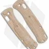Flytanium Crossfade Scales For Benchmade Mini Bugout - Natural Canvas Micarta