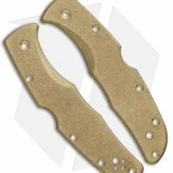 Flytanium Custom Brass Scale Kit For Spyderco Endura - Stonewash -American Made Knives Sales Store Flytanium Custom Brass Scale Kit Spyderco Endura BHQ 115480 jr scales