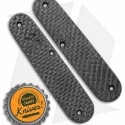 Flytanium Custom Flat CF Scales For Victorinox Cadet Swiss Army Knife (84mm) -American Made Knives Sales Store Flytanium Custom CF Sclaes for Victorinox Cadet Swiss Army Knife BHQ 121554 jr bottlecap