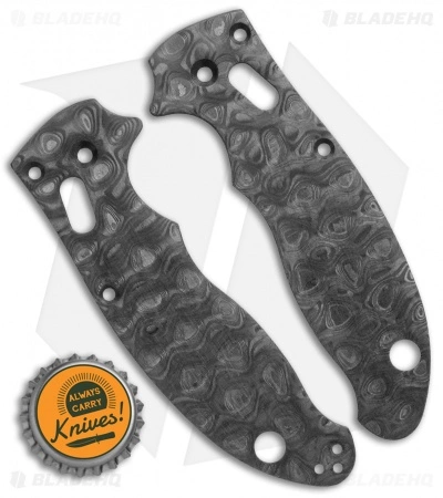 Flytanium Custom Raindrop Carbon Fiber Scales For Spyderco Manix 2 - Black 2 Flytanium Custom Raindrop Carbon Fiber Scales For Spyderco Manix 2 - Black - Image 2