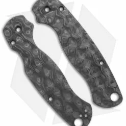 Flytanium Classic Raindrop Carbon Fiber Scales For Spyderco Paramilitary 2 Knife