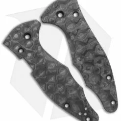 Flytanium Raindrop Carbon Fiber Scales For Spyderco Yojimbo 2 Knife