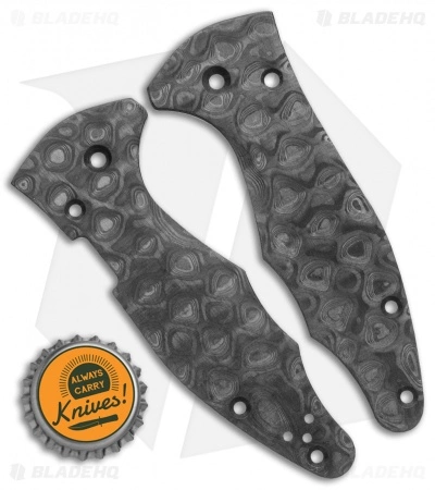 Flytanium Raindrop Carbon Fiber Scales For Spyderco Yojimbo 2 Knife 2 Flytanium Raindrop Carbon Fiber Scales For Spyderco Yojimbo 2 Knife - Image 2