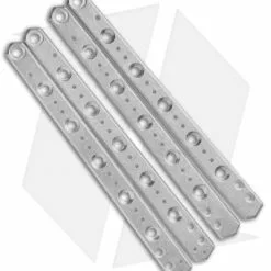 Flytanium Custom Titanium Scales For Kershaw Lucha Knife Balisong - Stonewash