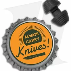 Flytanium Custom Titanium Thumb Stud For Demko AD20.5 Knife (Black DLC) -American Made Knives Sales Store Flytanium Custom Ti Thumbstud Demko AD 20.5 DLC Black BHQ 176632 jr bottlecap