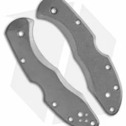 Flytanium Custom Titanium Scales For Spyderco Delica - Stonewash