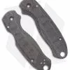 Flytanium Lotus Black Canvas Micarta Scales For Spyderco Para 3 Knife