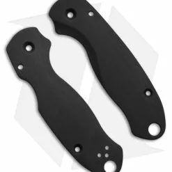 Flytanium Lotus Black G-10 Scales For Spyderco Paramilitary 3 Knife
