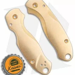 Flytanium Lotus Brass Scales For Spyderco Paramilitary 3 Knife -American Made Knives Sales Store Flytanium Lotus Brass Scales for Spyderco Para 3 Knife BHQ 178015 jr bottlecap