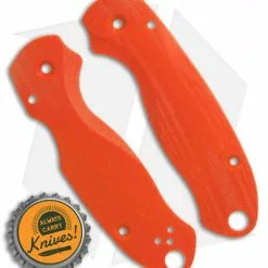 Flytanium Lotus Orange G-10 Scales For Spyderco Paramilitary 3 Knife -American Made Knives Sales Store Flytanium Lotus Orange G 10 Scales for Spyderco Para 3 Knife BHQ 178401 jr bottlecap 2