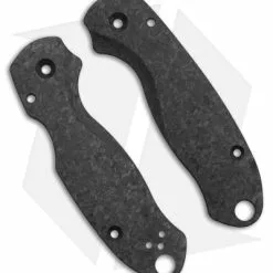 Flytanium Lotus Shred Carbon Fiber Scales For Spyderco Paramilitary 3 Knife