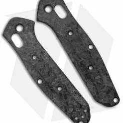 Flytanium Custom Shredded Carbon Fiber Scales For Benchmade Mini Osborne 945