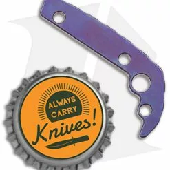 Flytanium Custom Titanium Back Spacer For Demko AD20.5 Knife (Purple) -American Made Knives Sales Store Flytanium Ti Back Spacer for Demko AD 20.5 Purple BHQ 176638 jr bottlecap