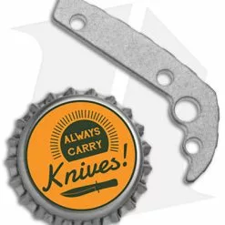 Flytanium Custom Titanium Back Spacer For Demko AD20.5 Knife (Stonewash) -American Made Knives Sales Store Flytanium Ti Back Spacer for Demko AD 20.5 SW BHQ 176642 jr bottlecap