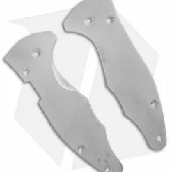 Flytanium Titanium Scales For Spyderco Yojimbo 2 Knife - Antique Stonewash