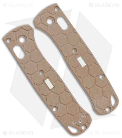 Glow Rhino Benchmade Mini Bugout G-10 Scales With Tritium Insert (Tan) 1 Glow Rhino Benchmade Mini Bugout G-10 Scales With Tritium Insert (Tan)