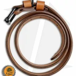 Greg Stevens Design Standard Leather Belt - 1.5" Width / Tan -American Made Knives Sales Store Greg Stevens Design Standard Leather Belt Tan BHQ 35365 jr bottlecap