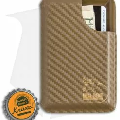 Hell-Bent Holsters Carbon Fiber Wallet (Coyote Tan) -American Made Knives Sales Store Hell Bent Holsters Kydex Wallet CF Coyote Tan Medium BHQ 75098 jr bottlecap