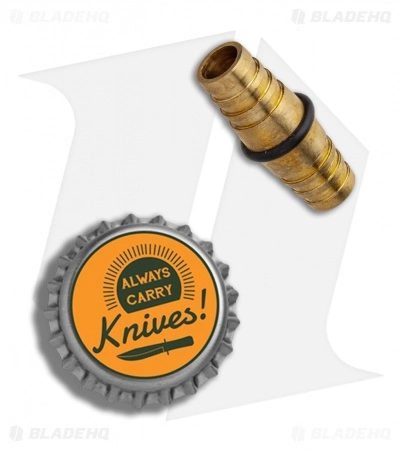 Hinderer Knives Alpha Brass Lanyard Bead 2 Hinderer Knives Alpha Brass Lanyard Bead - Image 2