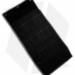 Knafs Co. KNAFS Burrito Grande EDC Storage Roll Carry Case - Black Waxed Canvas -American Made Knives Sales Store Knafs CO Burrito Grande EDC Storage Roll Carry Case Black Waxed Canvas BHQ 181080 td open