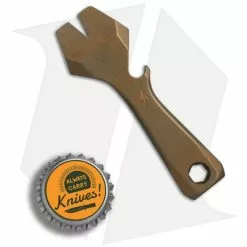 KnifeGuys Impact Tool (K.I.T.) Titanium Pocket Tool - Bronze Stonewashed -American Made Knives Sales Store KnifeGuys Impact Tool KIT Ti pocket tool Bronze SW BHQ 82946 er bottlecap