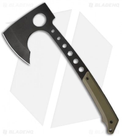 Medford Knife & Tool Medford Bearded Hawk Axe OD Green G-10 (6" Black PVD) 1 Medford Knife & Tool Medford Bearded Hawk Axe OD Green G-10 (6" Black PVD)