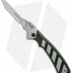 Schrade Old Timer Replaceable Blade Knife Black/Green Rubber FRN (2.75" Satin)